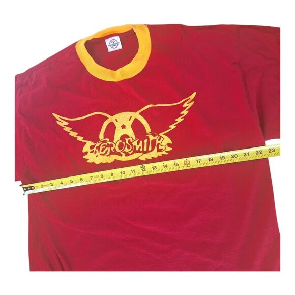 Vintage Aerosmith Tour Tee Delta Pro Weight T Shirt Crew Member Roadie sz L - Picture 5 of 11